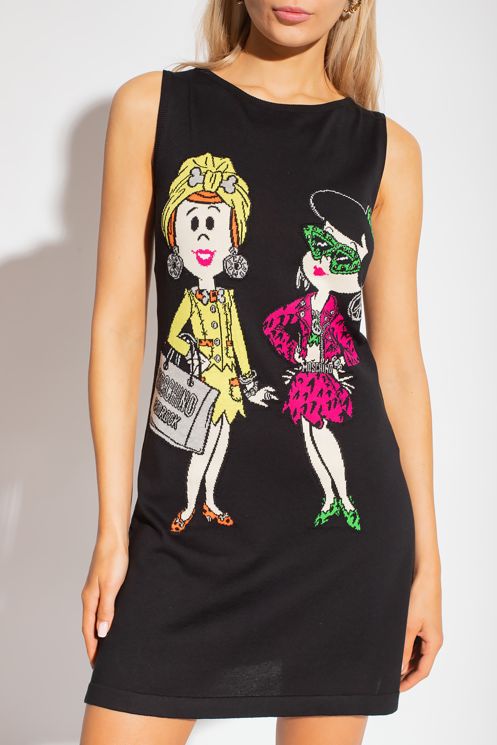 【送料&関税込】Moschino Asymmetric Sleeveless Slim Dress High-Waisted Midi Leggings - Moschino x The Flintstones